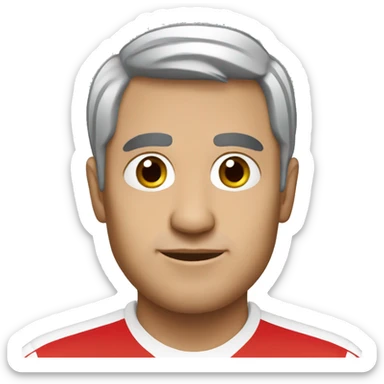 arsenal fan 22 old male with standard haircut, black hairs  sticker