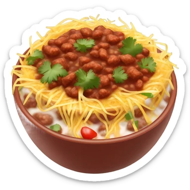 A steaming bowl of chili sticker