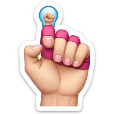 puño cerrado y dedo meñique estirado sticker