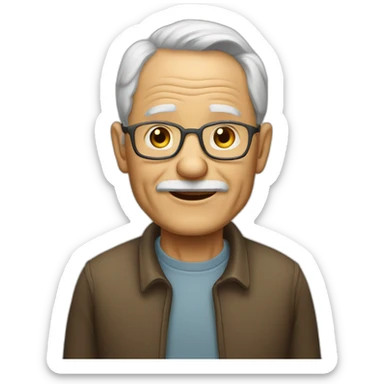 old boomer man sticker