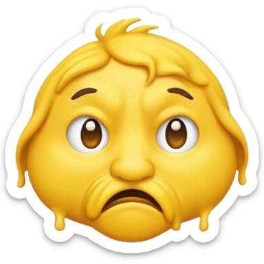 regular emoji with a scrunched nose sticker