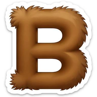 Make furry letters that say 26 sticker