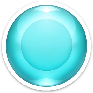 Round cut smithsonite gemstone with aqua blue color and holographic color play sticker