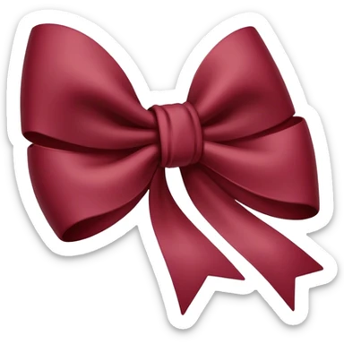 Burgandy bow  sticker