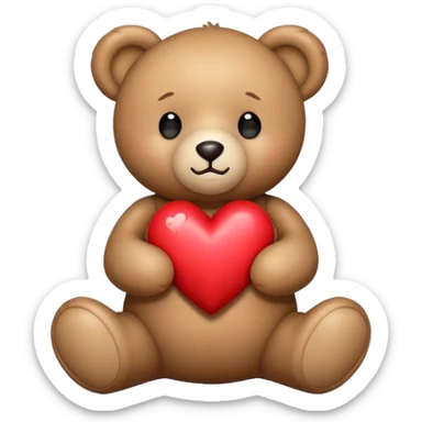 osito con corazón  sticker