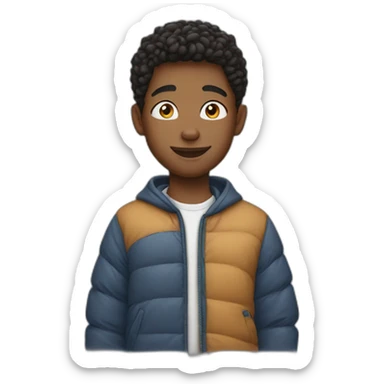 boy wearing airpods sticker