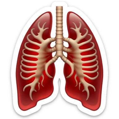Minimalist emoji-style sticker of a ribcage x-ray with a curled-up demon inside, lines in faint white on black background, subtle red eye glow



 sticker