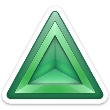 Green version of this unicode character : 🔺 sticker