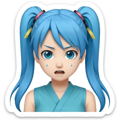 Hatsune Miku angry twintail sticker