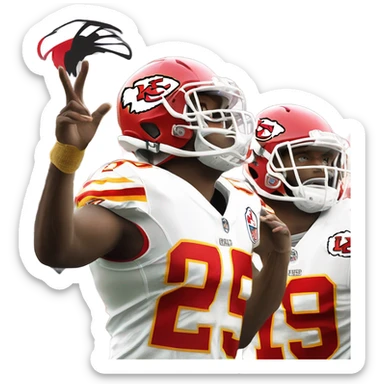 Eagle attacking nfl team Kansas City Chiefs sticker