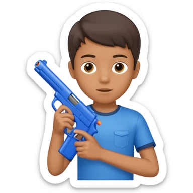 A 12 year old boy who has the gun sticker