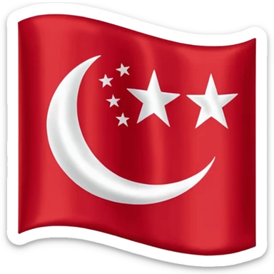 Flag of the Ottoman Empire 1453 sticker