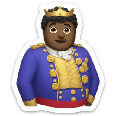 plus-sized man rocking a Jubilee costume sticker