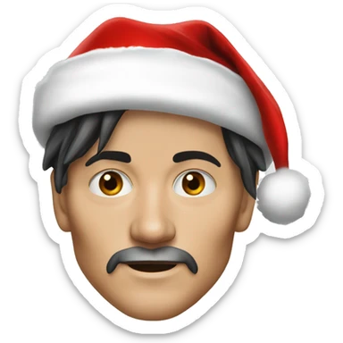 Johnny Depp with santa hat sticker