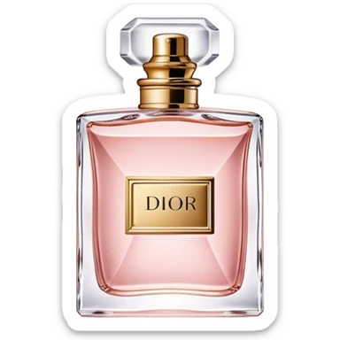 dior perfume in a square bottle sticker
