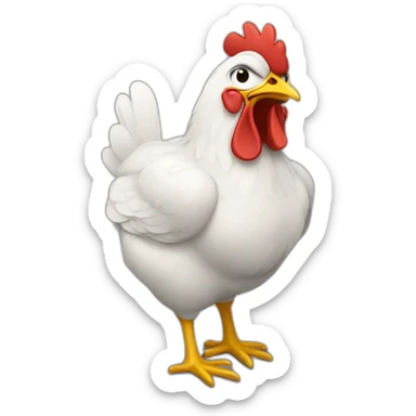 Chiken crying sticker