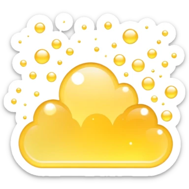 Generate a high-quality 3D cartoon-style emoji of yellow sparkles, shimmering and glittering effect, scattered randomly, smooth gradient colors, rounded and cute appearance, no human faces or objects, simple white background, high-resolution.

 sticker