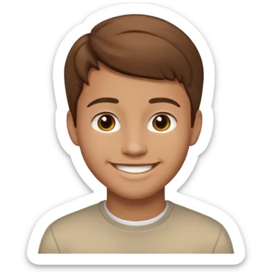 Emoji de un joven feliz  sticker