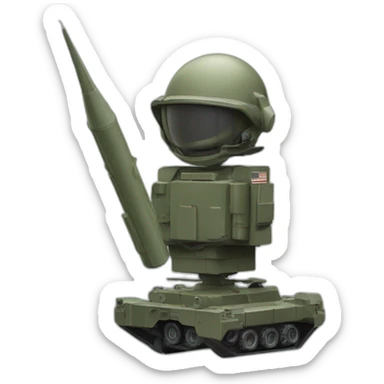 small man movable portable american 6 missile launcher pad sticker