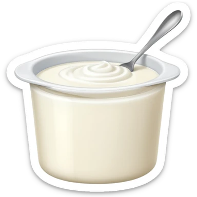 a tub of yoghurt sticker
