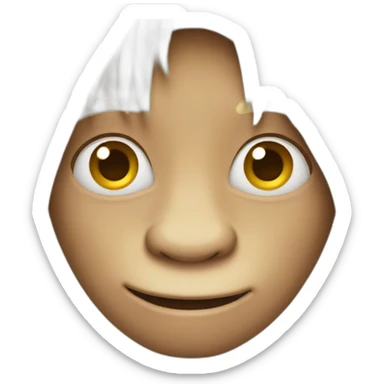 monkey with blond hair sticker