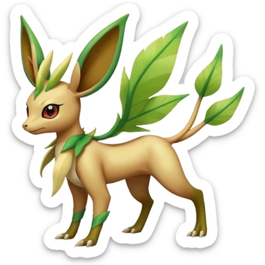 Exotic Leafeon-Vibrava-Flygon-Tropius full body sticker