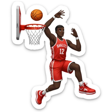 Basketball dunk sticker