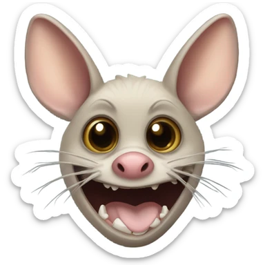 Horseshoe bat smiling sticker