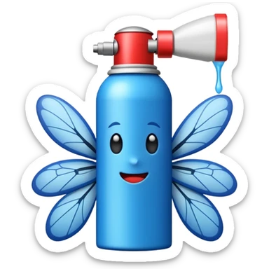 Emoji de OFF o repelente contra insectos en formato aerosol como un desodorane sticker