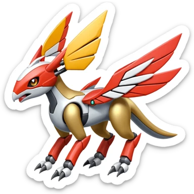 Meloetta-Latias-Metabee-Wargreymon-Protogen-Pokémon-Digimon-Fakémon-fusion-hybrid-creature sticker