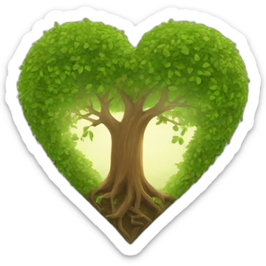 Nature heart sticker