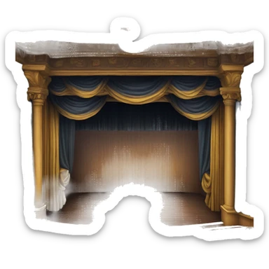 teatro tapia proscenium stage inside San Juan  sticker