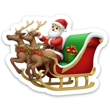 Santa's-sleigh sticker