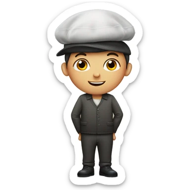 Jewish boy with kippa sticker