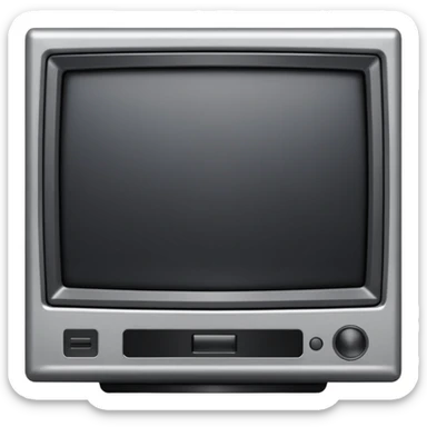 Minimal emoji icon of a modern metallic studio monitor, front view, detailed geometry, dark metallic body, subtle highlights, isolated sticker