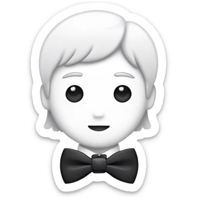 Black bowtie sticker