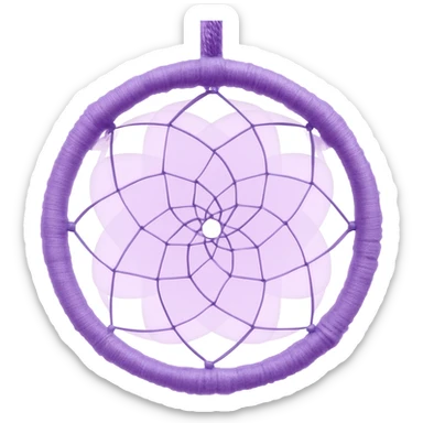 Lavender lilac pastel purple dreamcatcher-suncatcher sticker