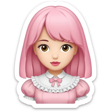 Fiyonklu ve pembe lolita fakat erkek giyisin sticker