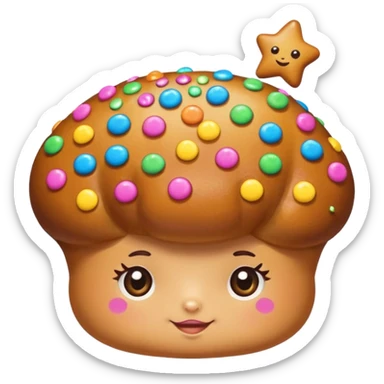 star shape bun sticker