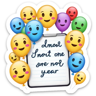“one more year” emoji lyrics sticker