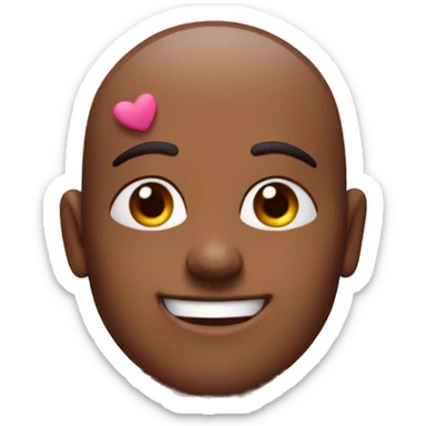 In love emoji face with pink hearts around it sticker