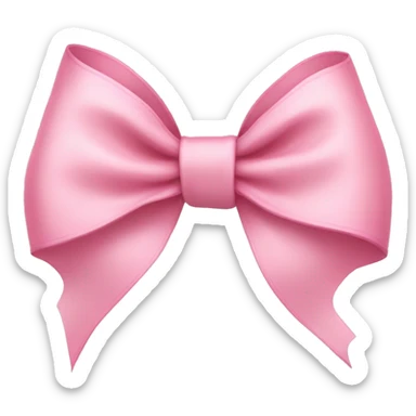 light pink ribbon bow sticker
