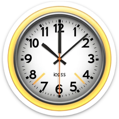 A close-up of a clock with sharply defined numbers and glowing hands, captured in dramatic lighting. The second hand is blurred into multiple trailing streaks to show rapid ticking, creating a sense of urgency and fast-passing time. sticker