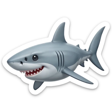 Q el tiburón tenga patas y y q este feliz  sticker