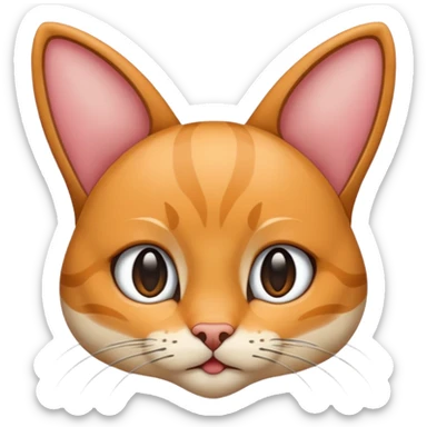 draw ears like a cat's sticker