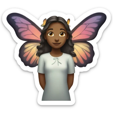 Girl with butterfly wings sticker