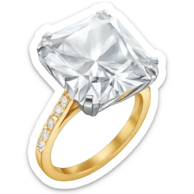 radiant cut diamond ring sticker
