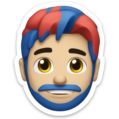 Corazón azul partido  sticker