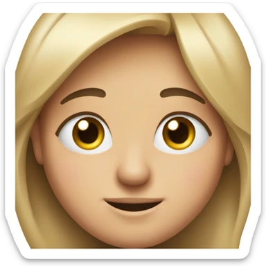 blushing yet guilty-happy face sticker