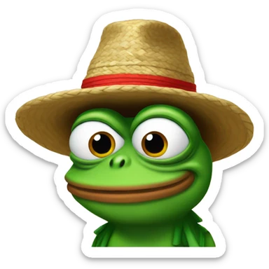 Pepe The Frog with a peruvian hat sticker